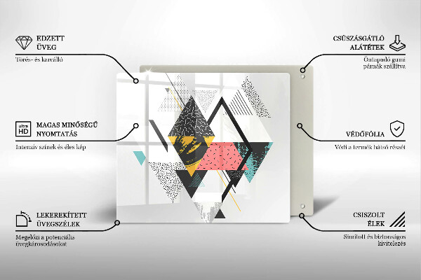 Skärbräda av glas Abstraktionstrianglar