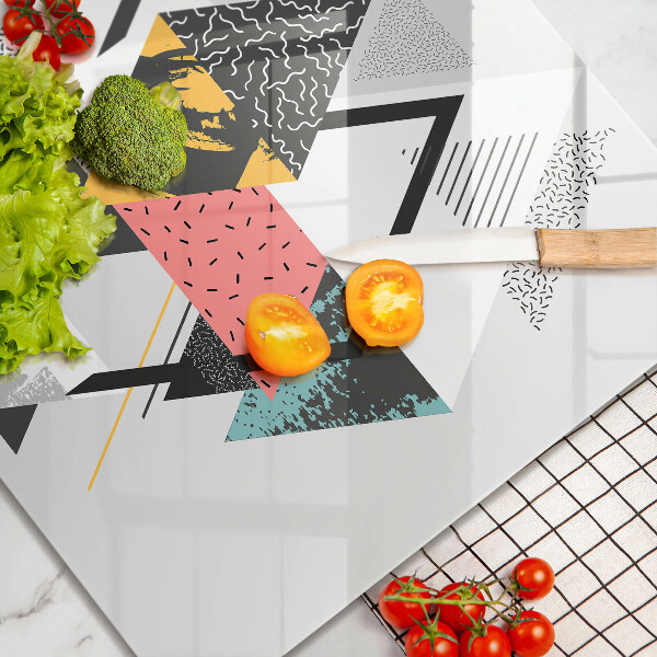 Skärbräda av glas Abstraktionstrianglar