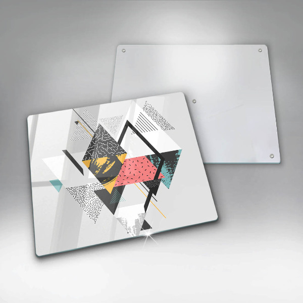 Skärbräda av glas Abstraktionstrianglar