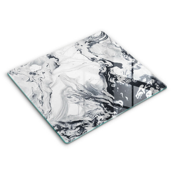 Skärbräda av glas Bläckabstraktion