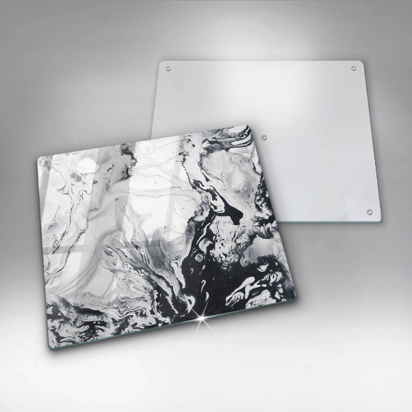 Skärbräda av glas Bläckabstraktion