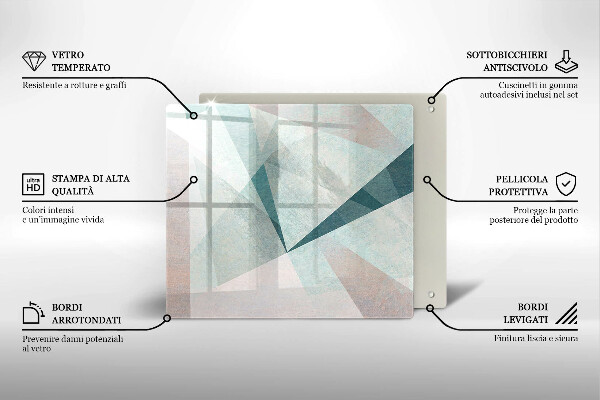 Skärbräda av glas Skarp abstraktion