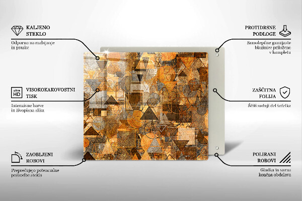 Skärbräda av glas Geometriska former mönster