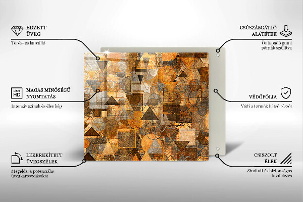 Skärbräda av glas Geometriska former mönster