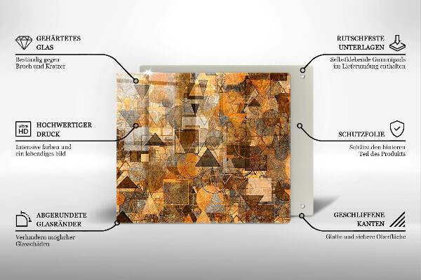 Skärbräda av glas Geometriska former mönster