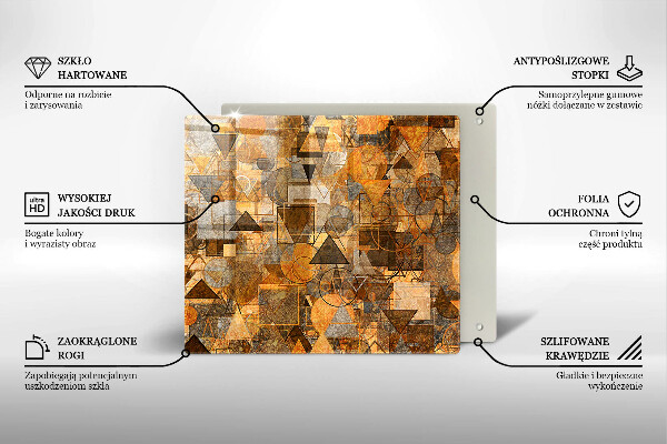 Skärbräda av glas Geometriska former mönster