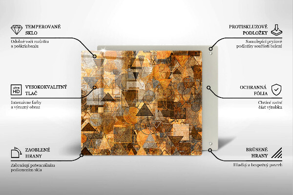 Skärbräda av glas Geometriska former mönster