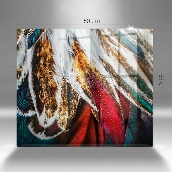 Skärbräda av glas Boho fågelfjädrar