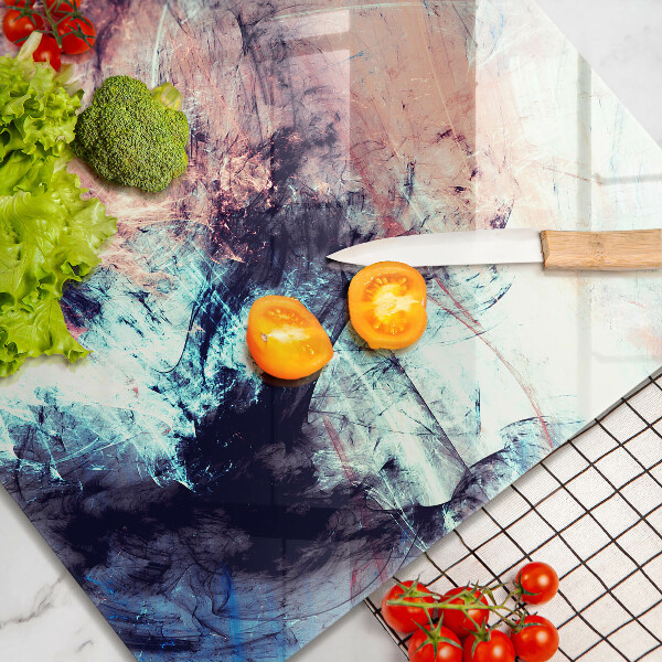 Skärbräda av glas Målad abstraktion