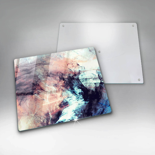 Skärbräda av glas Målad abstraktion