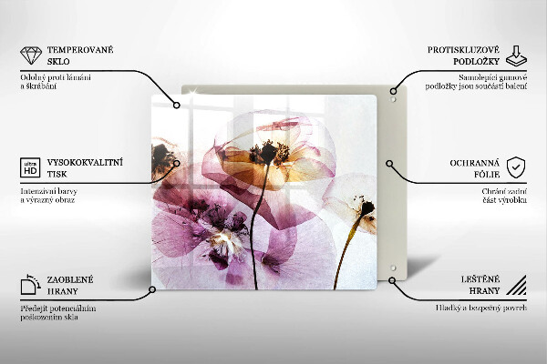 Skärbräda av glas Fina blommor