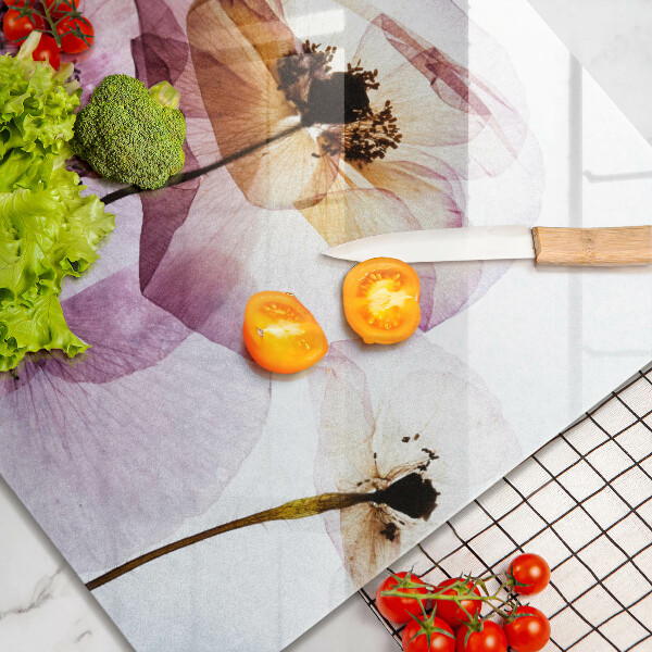 Skärbräda av glas Fina blommor