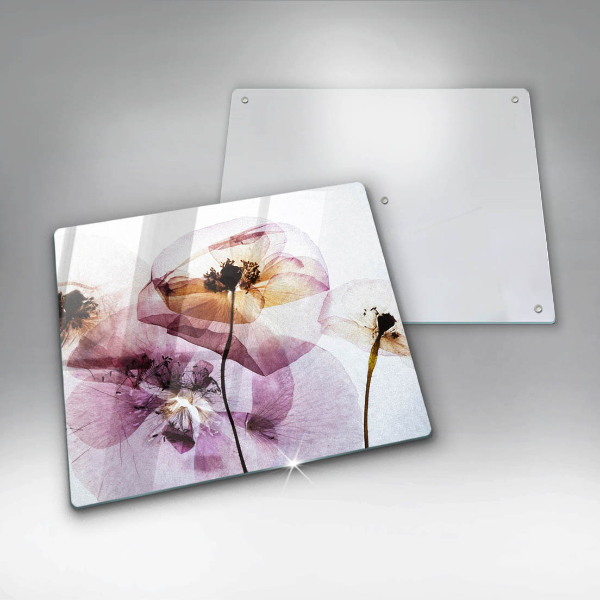 Skärbräda av glas Fina blommor