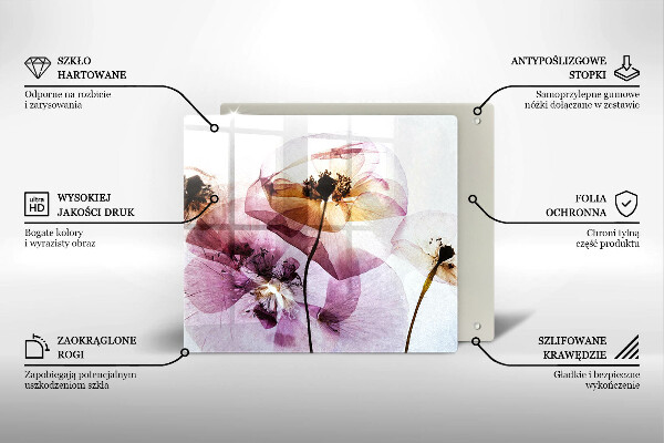 Skärbräda av glas Fina blommor