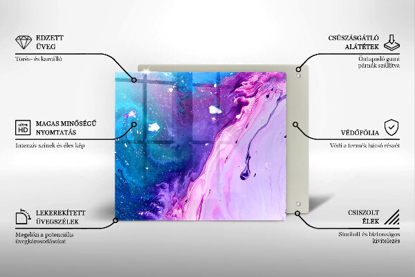 Skärbräda av glas Abstraktion bläck