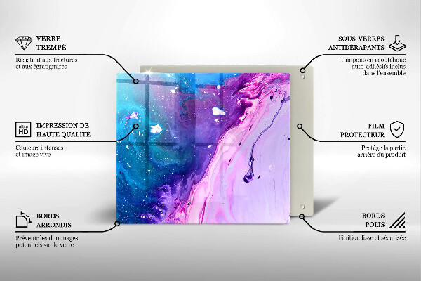 Skärbräda av glas Abstraktion bläck