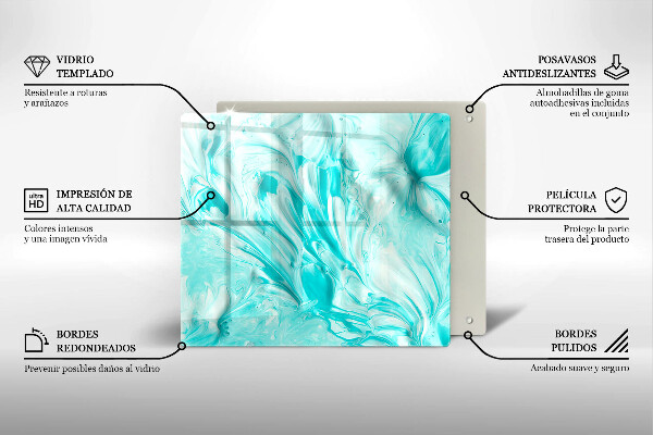 Skärbräda av glas Abstraktionsfärger