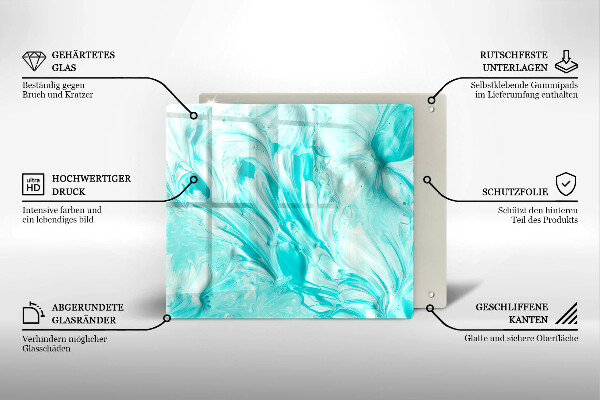 Skärbräda av glas Abstraktionsfärger