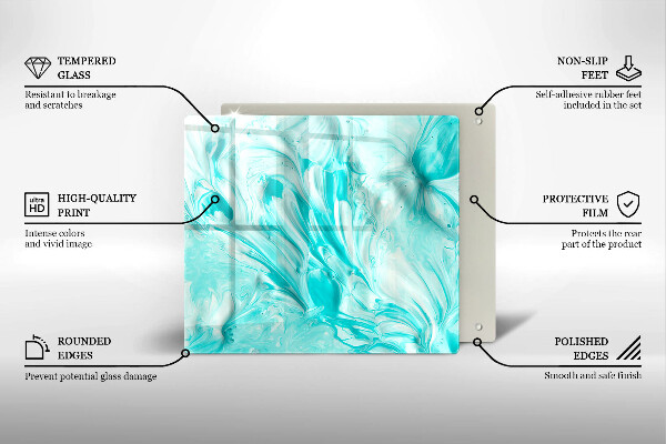 Skärbräda av glas Abstraktionsfärger