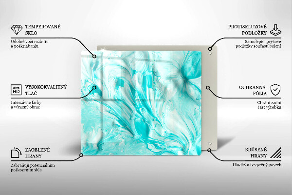 Skärbräda av glas Abstraktionsfärger