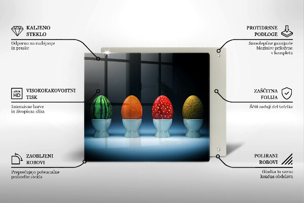 Skärbräda av glas Abstrakt fruktägg