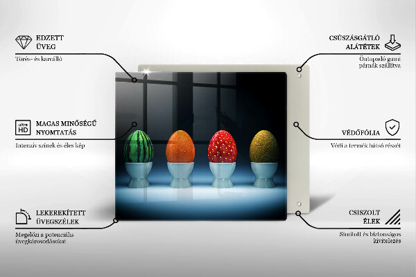 Skärbräda av glas Abstrakt fruktägg