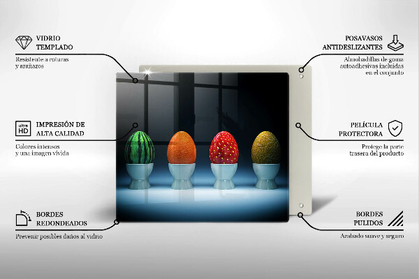 Skärbräda av glas Abstrakt fruktägg