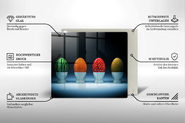 Skärbräda av glas Abstrakt fruktägg
