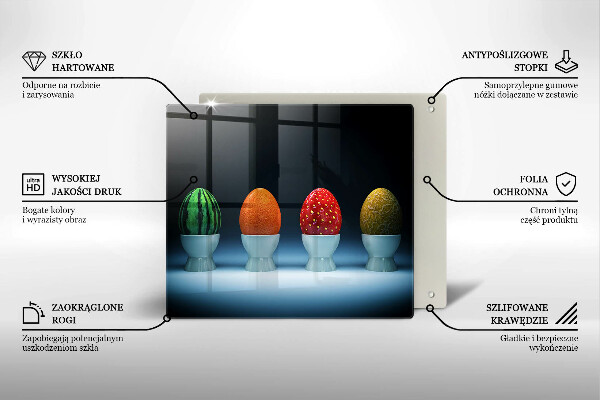 Skärbräda av glas Abstrakt fruktägg