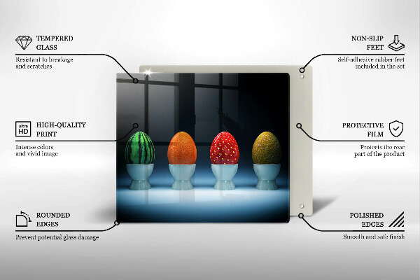 Skärbräda av glas Abstrakt fruktägg