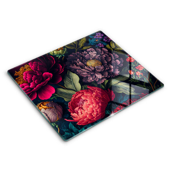 Skärbräda av glas Vackra blommor