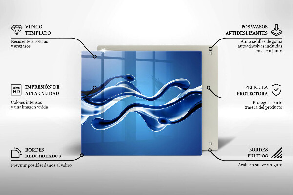 Skärbräda av glas Vätskeabstraktion
