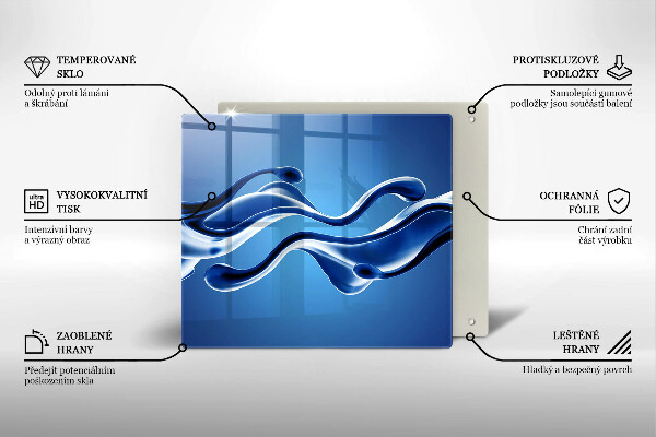 Skärbräda av glas Vätskeabstraktion