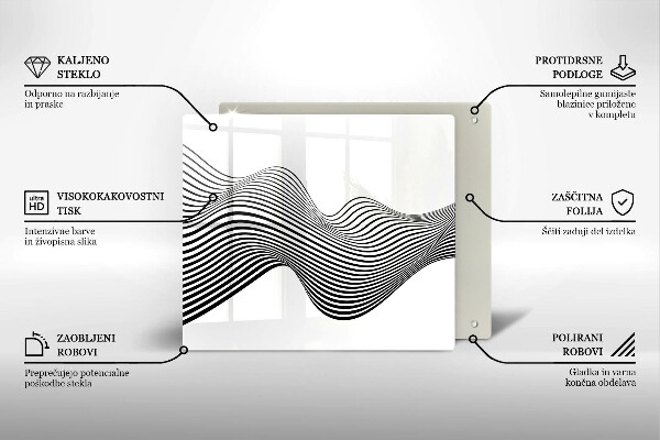 Skärbräda av glas Linjär abstraktion