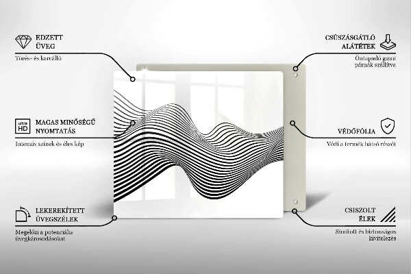 Skärbräda av glas Linjär abstraktion