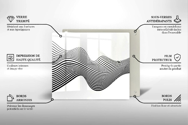 Skärbräda av glas Linjär abstraktion