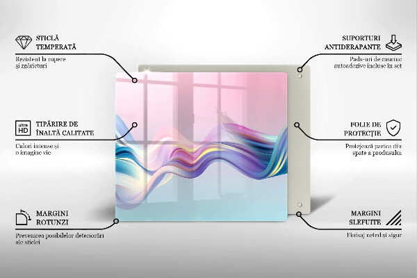 Skärbräda av glas Pastell abstraktion