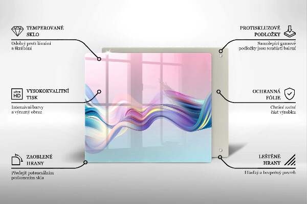 Skärbräda av glas Pastell abstraktion