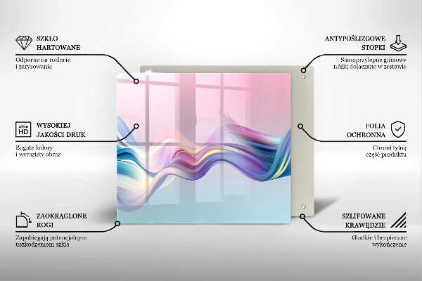 Skärbräda av glas Pastell abstraktion