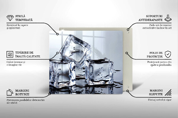 Skärbräda av glas Isbitar