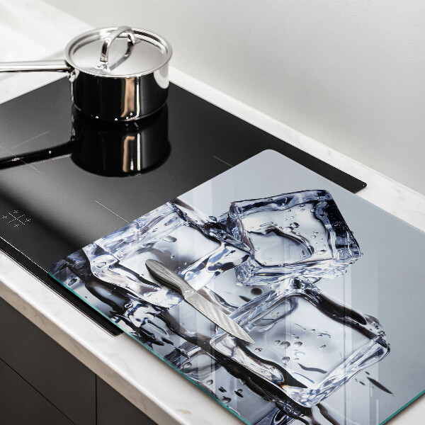 Skärbräda av glas Isbitar