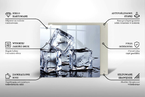 Skärbräda av glas Isbitar