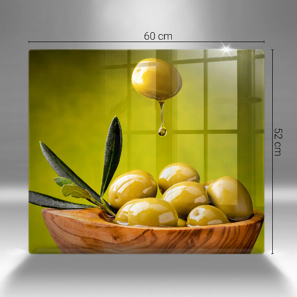 Skärbräda av glas Smakfulla oliver