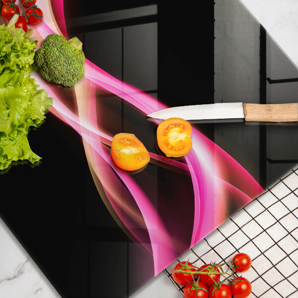 Skärbräda av glas Abstrakt neon rök