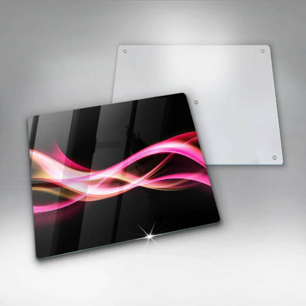 Skärbräda av glas Abstrakt neon rök