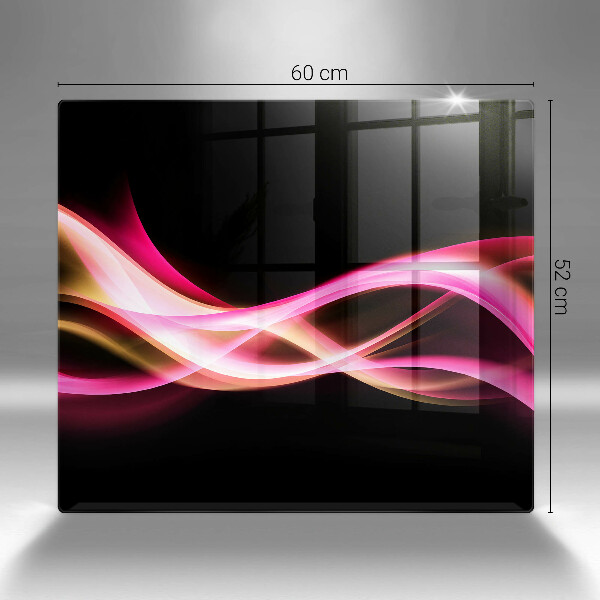 Skärbräda av glas Abstrakt neon rök