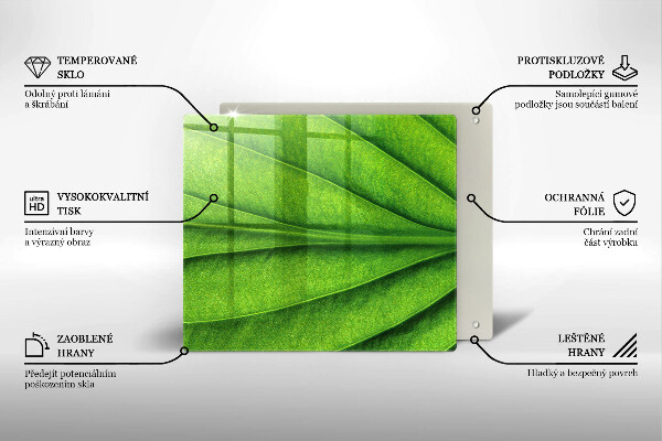 Skärbräda av glas Lövvens natur
