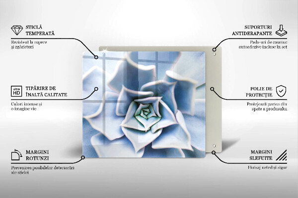Skärbräda av glas Plantera blomma
