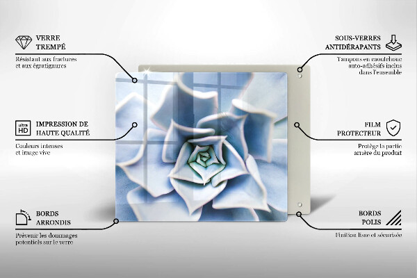 Skärbräda av glas Plantera blomma