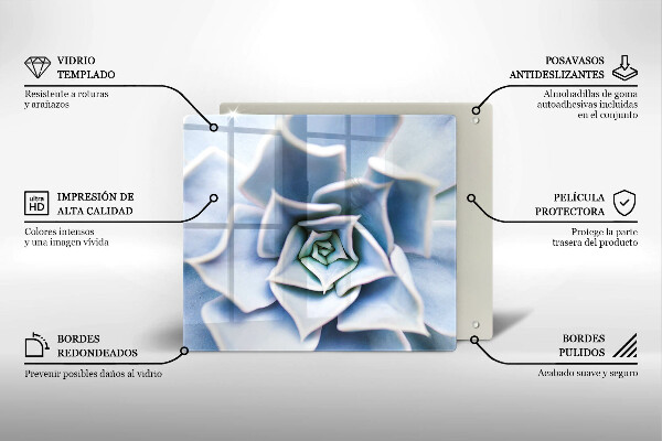 Skärbräda av glas Plantera blomma